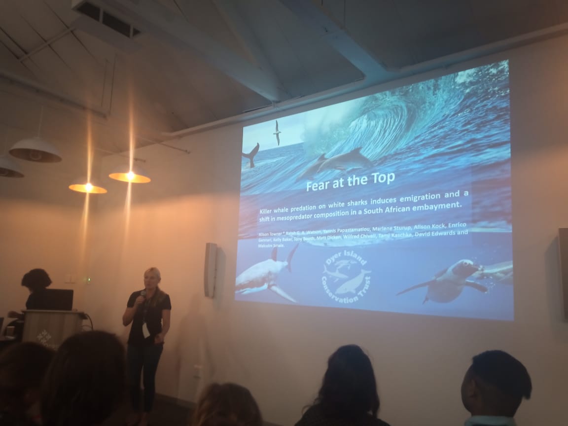 Alison Towner presenting at Shark & Ray Symposium