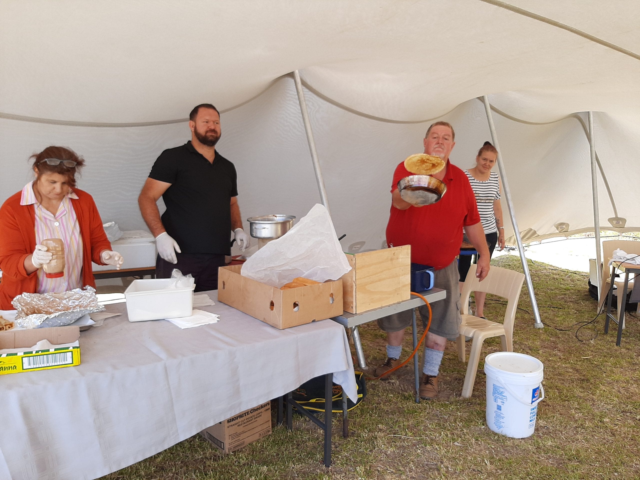 Flipping pancakes for penguins