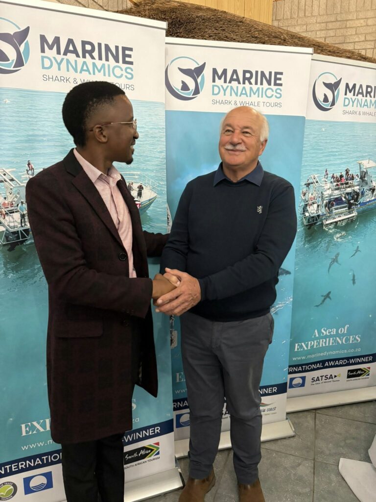 Acting Overstrand Executive Mayor Alderman Ntsabo and Wilfred Chivell