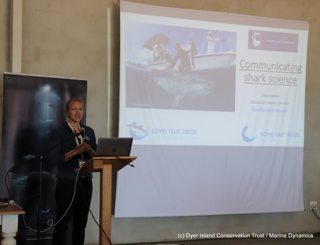 Dr Clova Mabin Of Save Our Seas Foundation Presenting A Workshop On Communicating Shark Science