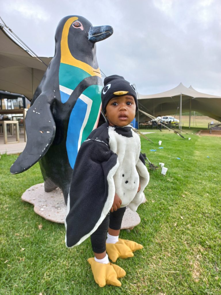 Nqonqo The Penguin Mascot And Best Dressed Winner.
